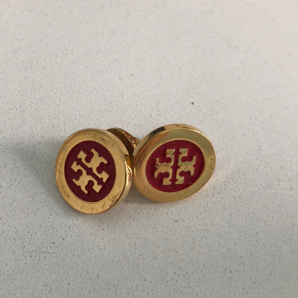 Pink and Gold Tory Burch Earrings